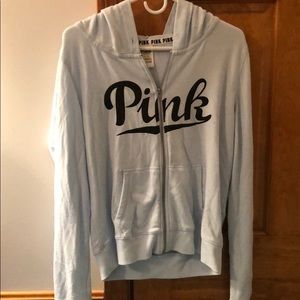 Blue PINK Zip Up Hoodie